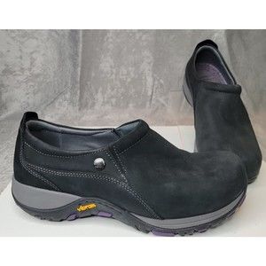 DANSKO Patti Women’s Size 7.5-8 EU 38 Waterproof Black Nubuck Slip On Clogs EUC!